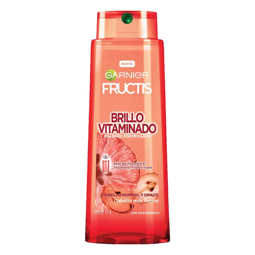 Garnier · Shampoo fructis brillo vitaminado (650 ml)