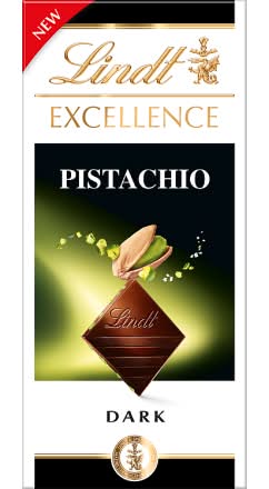 Lindt Pistachio, Excellence Dark Chocolate Bar (100g)