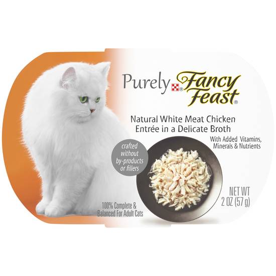 Fancy Feast Purina Purely Natural White Meat Chicken Entree in a Delicate Broth Wet Cat Food