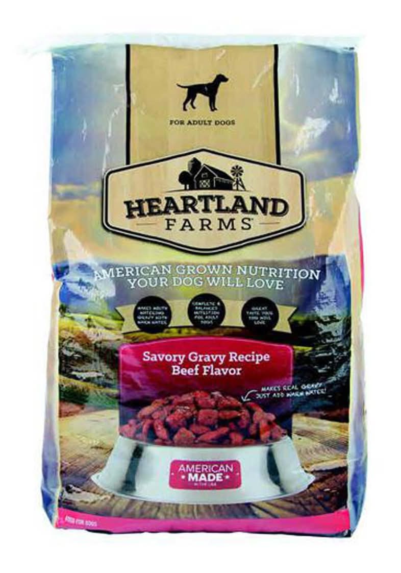 Heartland Farms Savory Gravy Recipe Dry Dog Food, Beef (30 lbs)