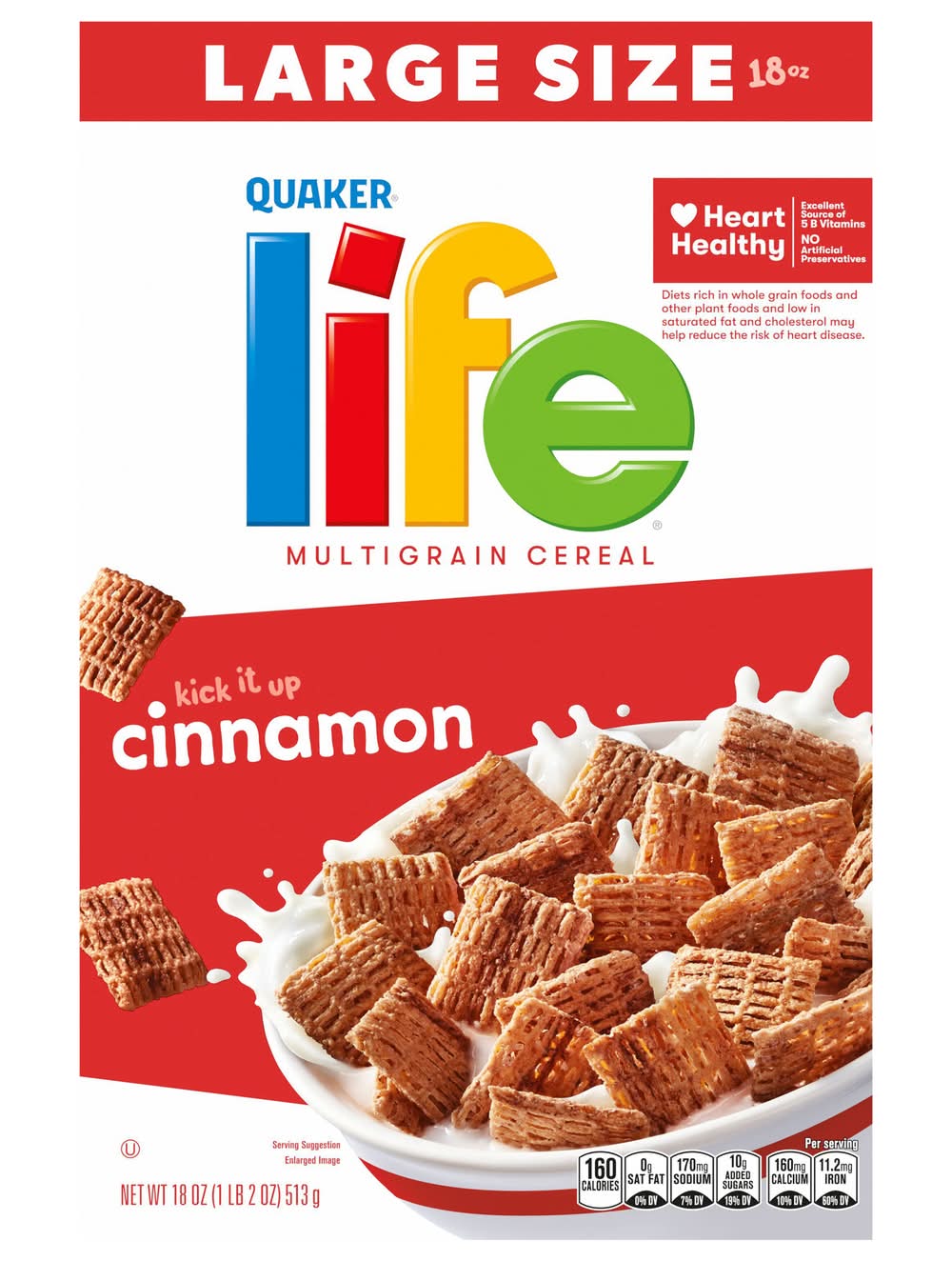 Quaker Life Multigrain Cereal, Cinnamon (18 oz)