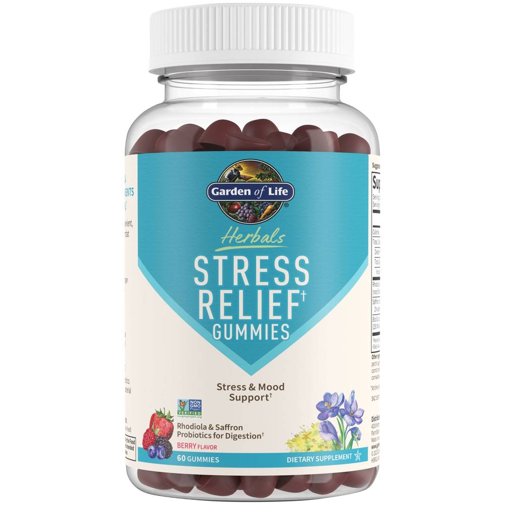 Herbals Stress Relief Gummies - Stress & Mood Support - Berry (60 Gummies)