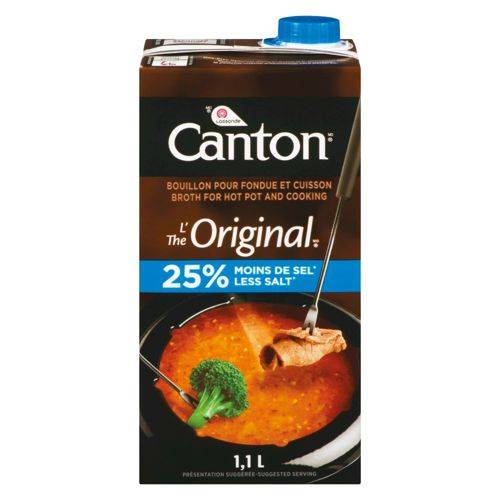 Canton original 25% moins de sel - original 25% less salt fondue broth (1.1 l)