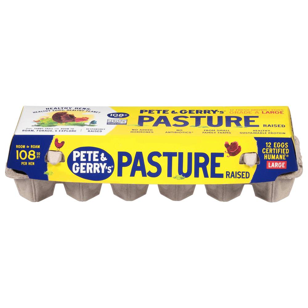 Pete and Gerry's Brown Pasture Raised Eggs, Large (24 oz, 12 ct)