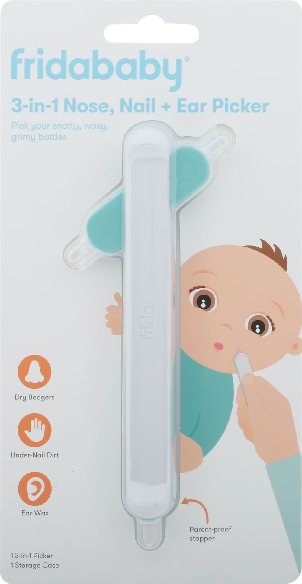 Frida Baby 3-In-1 Nose Nail + Ear Picker (3.2 oz)