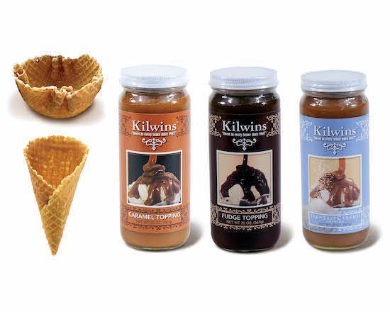 Waffle Cones, Waffle Bowls & Toppings