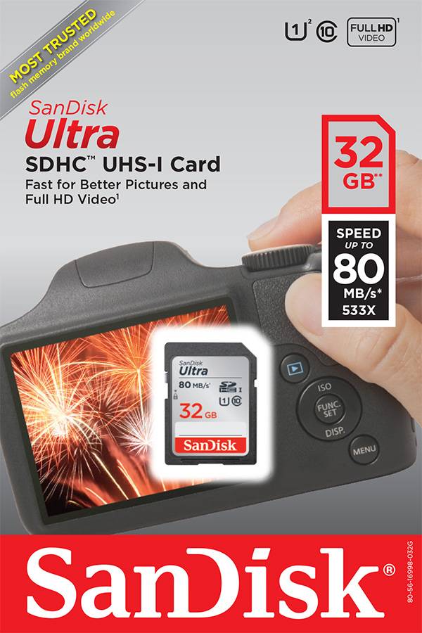 SanDisk Ultra SDHC UHS Card 32GB (1 ct)