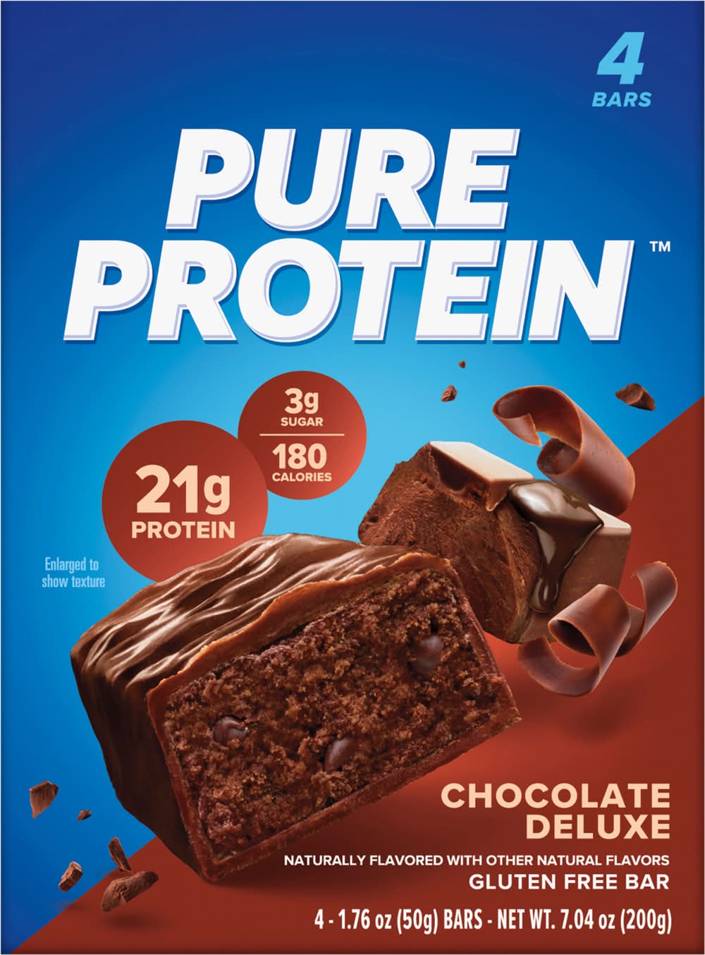 Pure Protein Gluten Free Bars, Chocolate Deluxe (4 x 1.76 oz)