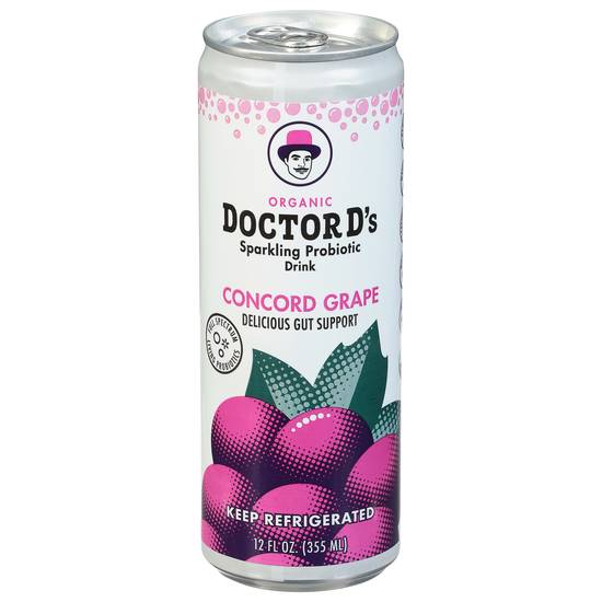 Doctor D's Concord Grape Sparkling Probiotic Drink (12 fl oz)