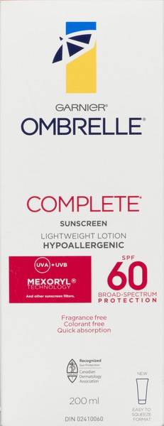 Ombrelle écran solaire soin complet, lotion légère, fps 60 (200ml) - complete sunscreen lightweight lotion spf60 (200 ml)