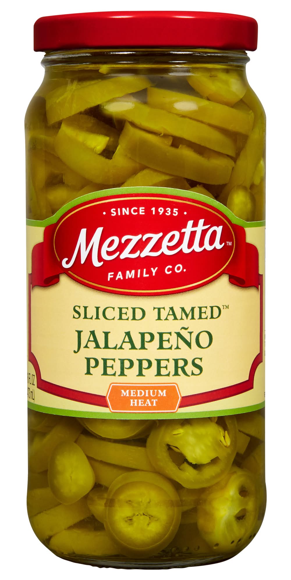 Mezzetta Sliced Tamed Medium Heat Jalapeno Peppers (16 fl oz)