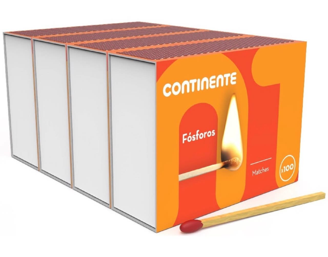 Fósforos Continente (emb. 4 x 100 un)