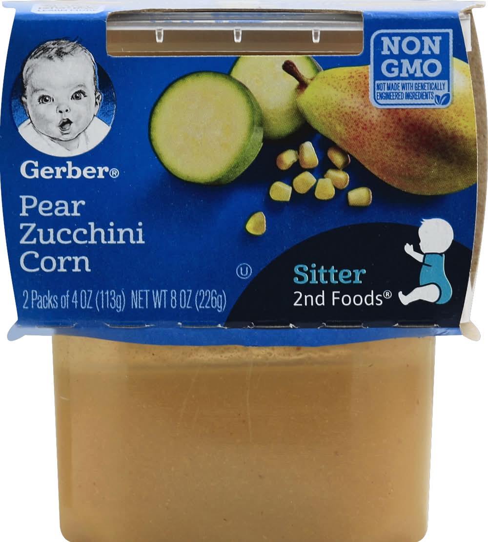 Gerber Natural For Baby 2nd Foods Sitter Pear Zucchini & Corn (8 oz)