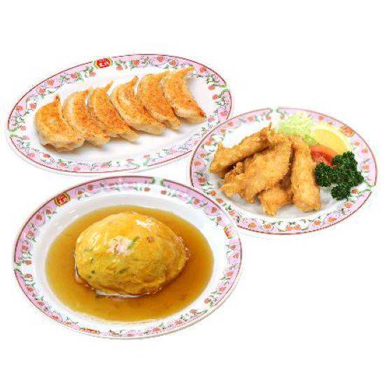 【デラックス】天津飯セット Deluxe Tenshin-Han (Omelette on Rice) Set
