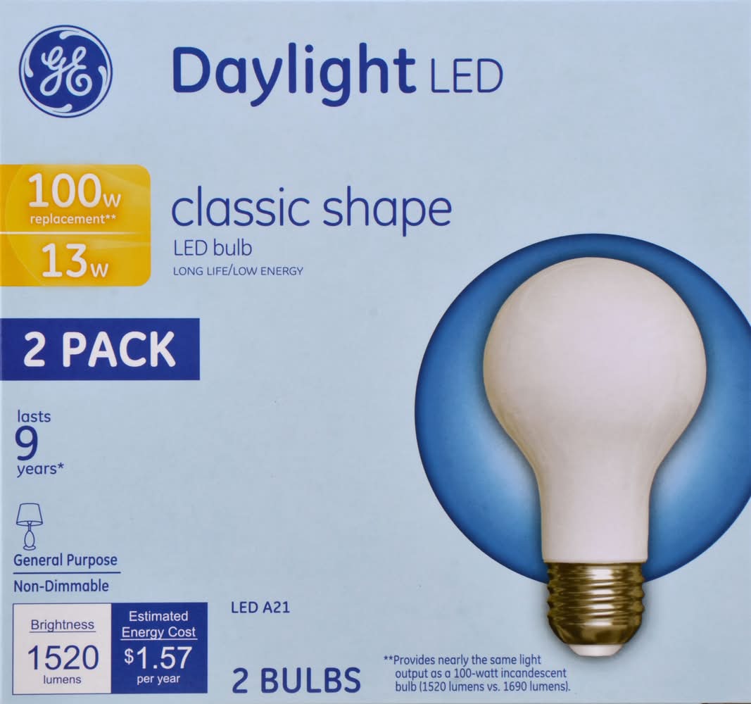 General Electric 100W Daylight Led Classic Shape Light Bulb