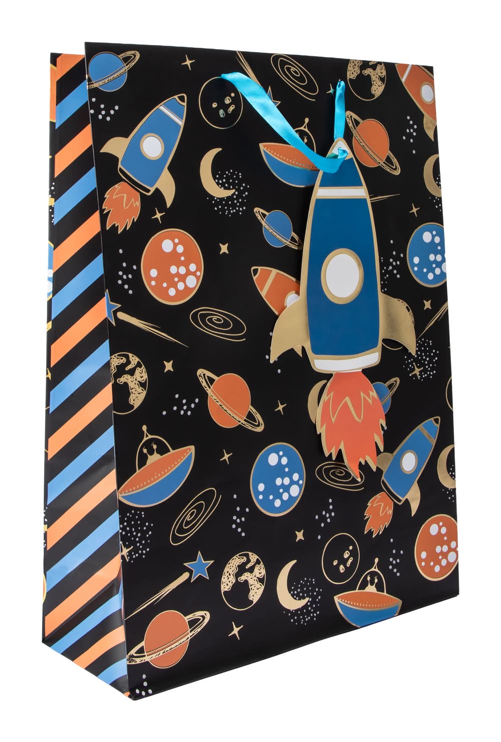 Jumbo Happy Birthday Gift Bag Rocket & Planets