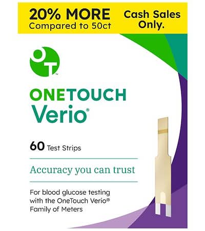 OneTouch Verio Blood Glucose Test Strip (60 ct)