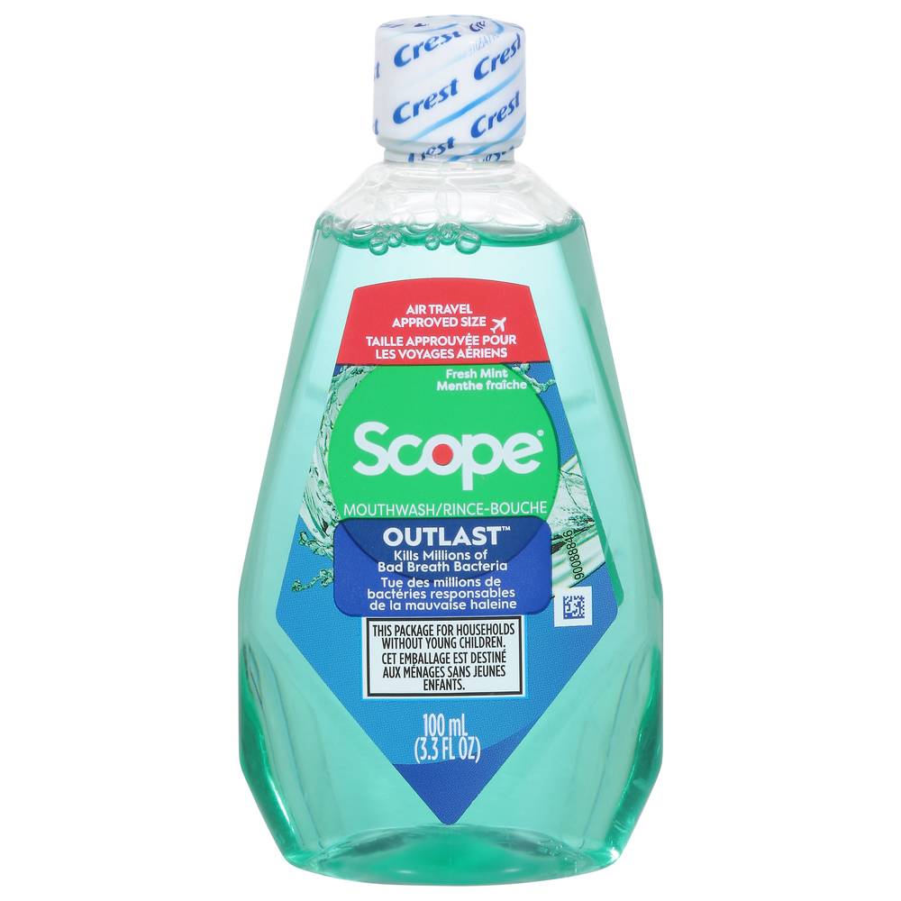 CREST Scope Outlast Mouthwash (3.3 fl oz)