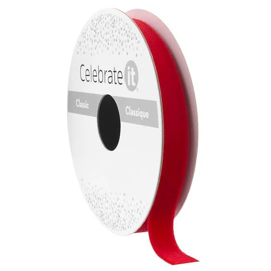 Celebrate It Classic Velvet Ribbon, Red