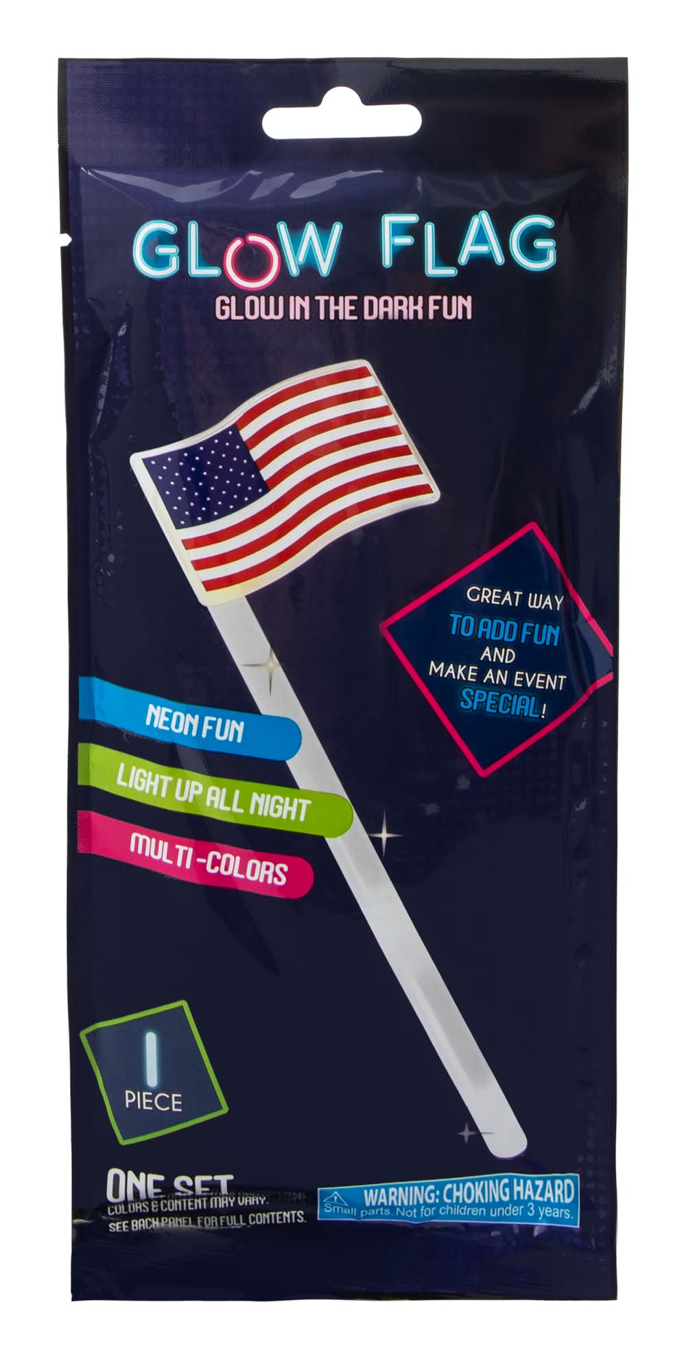 Glow In The Dark Flag Set White