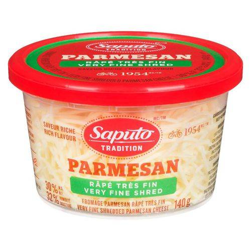 Saputo fromage parmesan râpé (140 g) - shredded parmesan cheese (140 g)