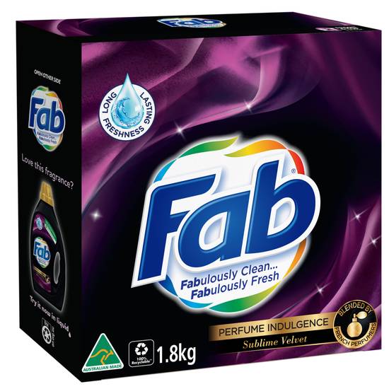 Fab Sublime Velvet Front & Top Loader Laundry Powder 1.8kg