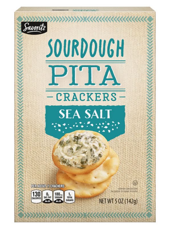 Savoritz Sourdough Pita Cracker, Sea Salt (5 oz, 11 ct)