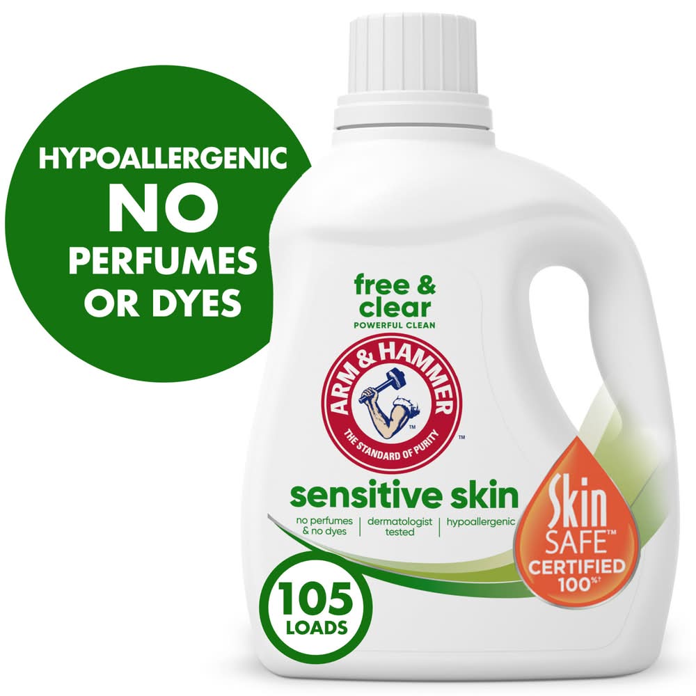 Arm & Hammer Sensitive Skin Free & Clear Liquid Laundry Detergent (105 fl oz)