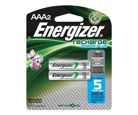 Energizer · Batteries, Recharge Power Plus AAA-2