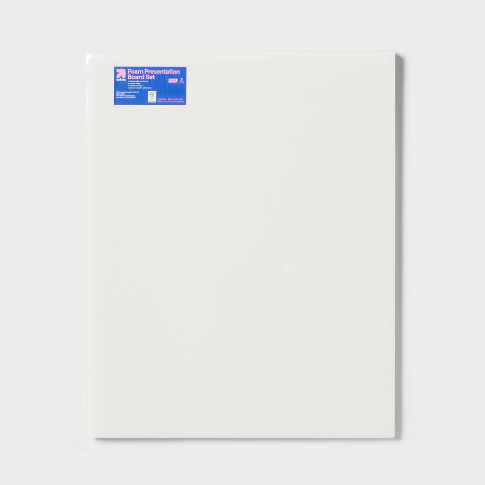 up&up Foam Presentation Board Set, 16" x 20", White (3 ct)