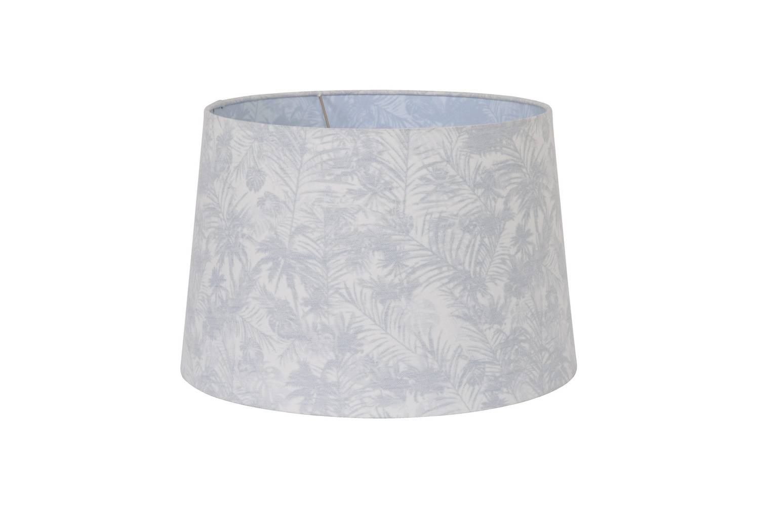 allen + roth 10-in x 15-in White Palm Print Linen Drum Lamp Shade | LSH71