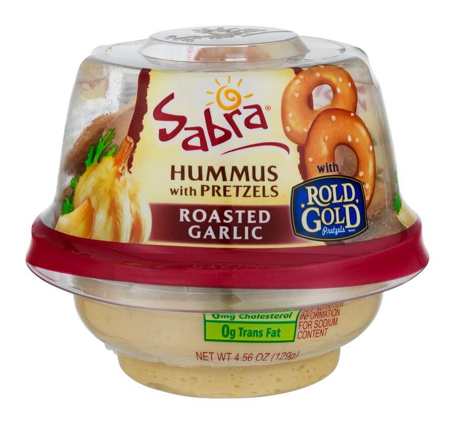 Sabra Snackers Hummus Dip With Pretzels, Roasted Garlic (4.56 oz)