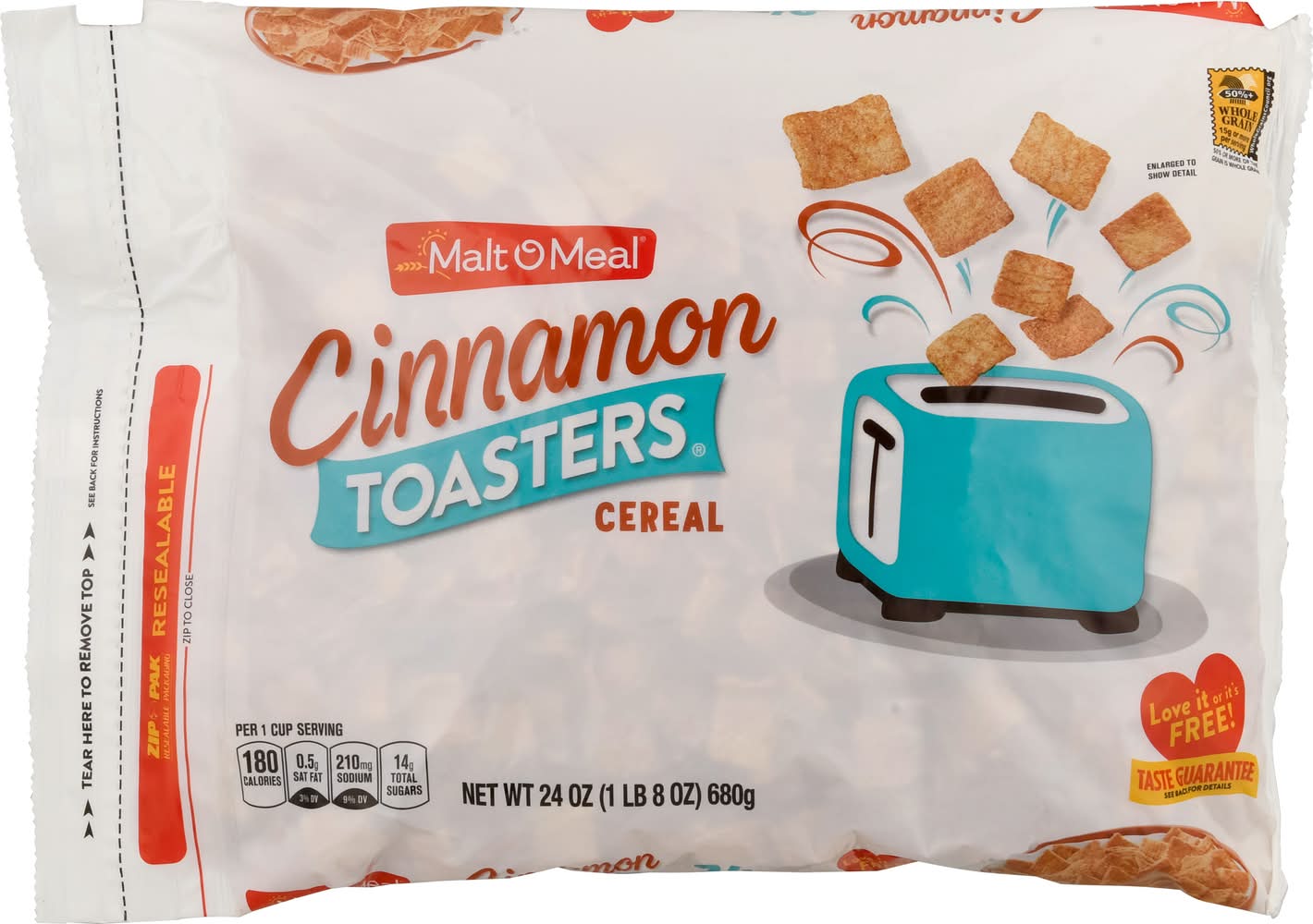 Malt-O-Meal Toasters Cereal, Cinnamon (24 oz)