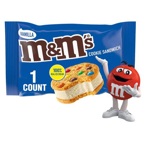 M&M's Vanilla Ice Cream Cookie Sandwich 1ct