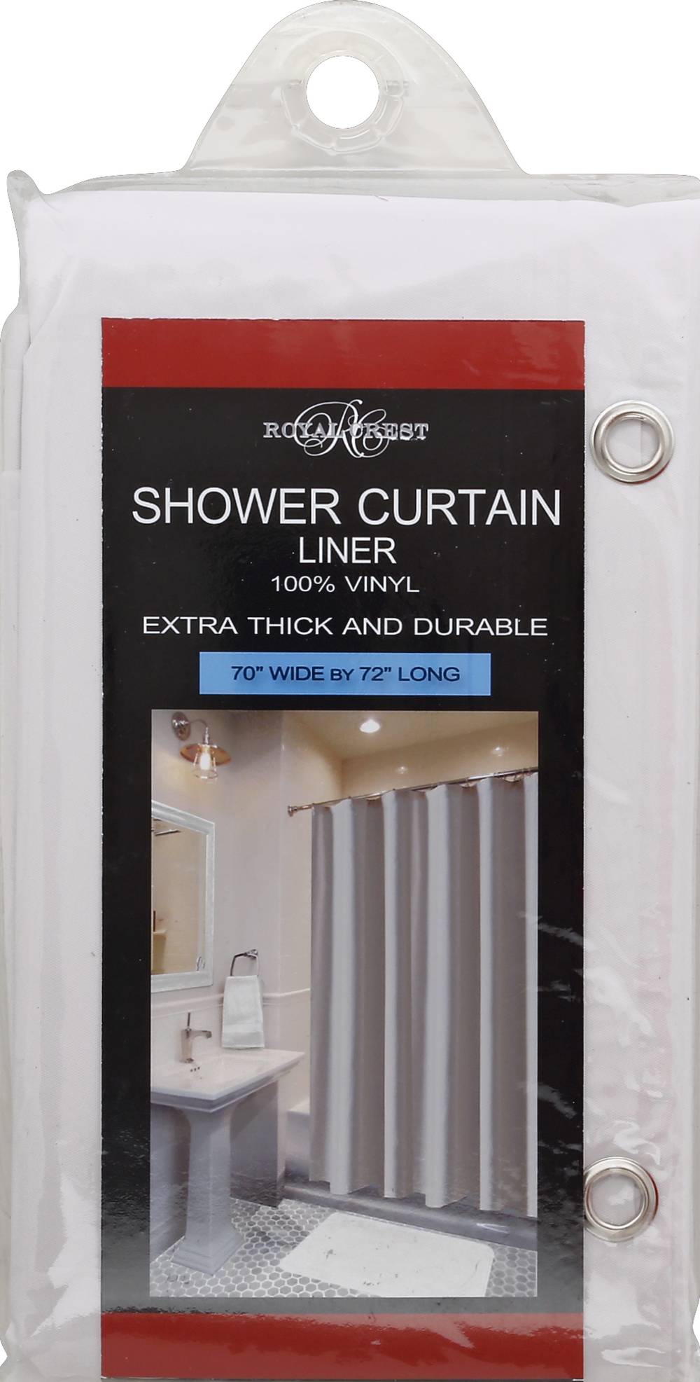 Royal Crest 100% Vinyl Shower Curtain Liner