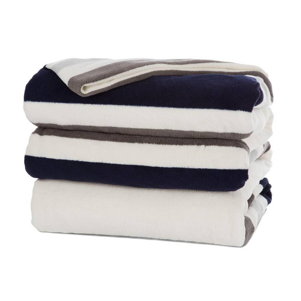 Sunbeam Microplush Heated Blanket Stripes Twin Delivery Near Me Order