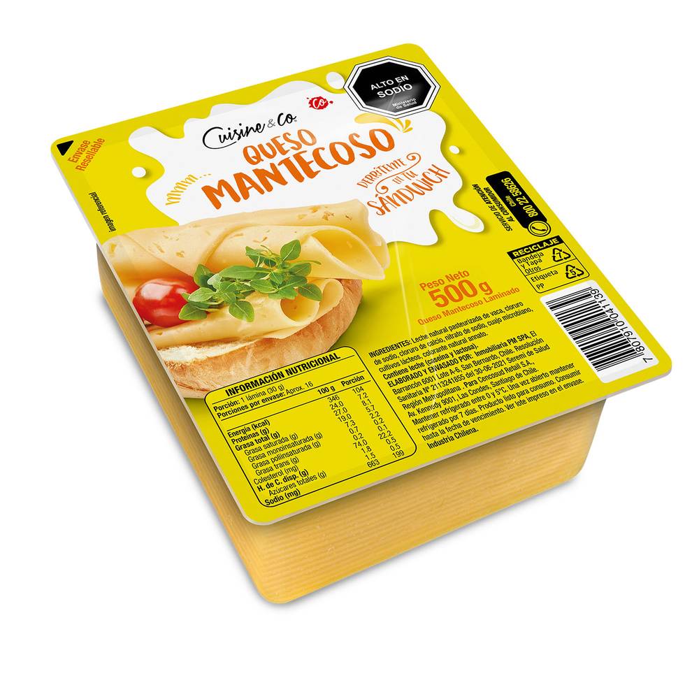 Cuisine & co queso mantecoso laminado