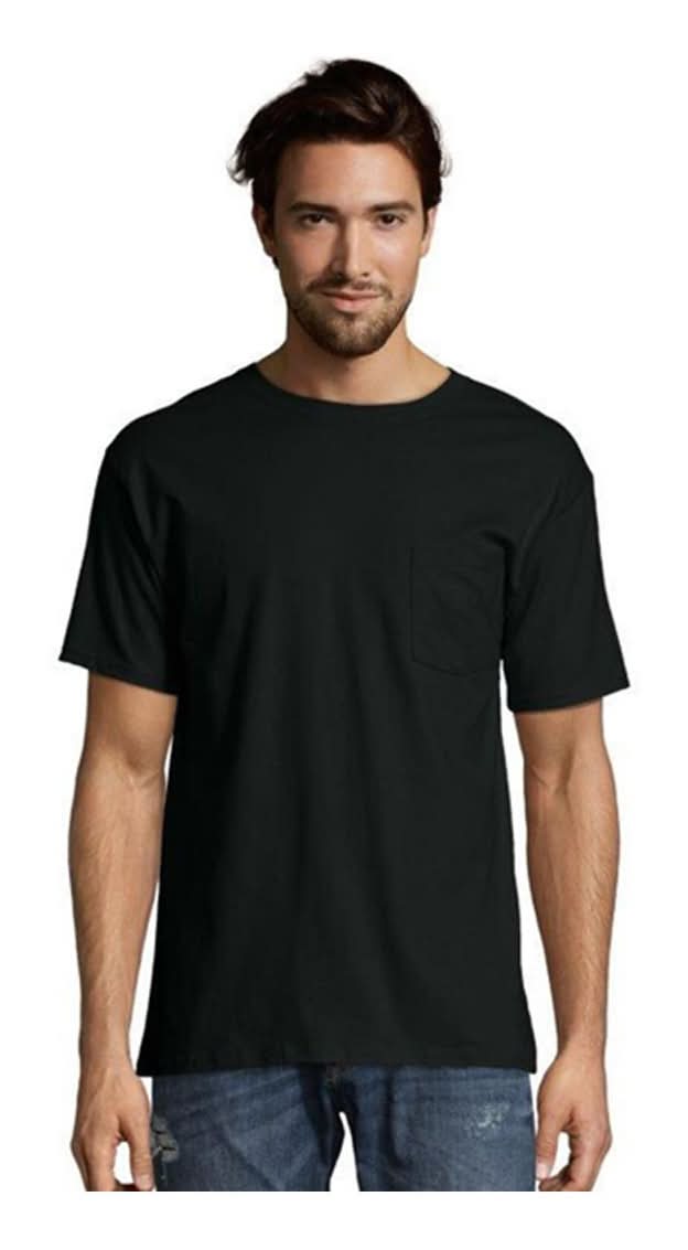 Hanes Men'S Short Sleeve Pocket Tee - Black 3x