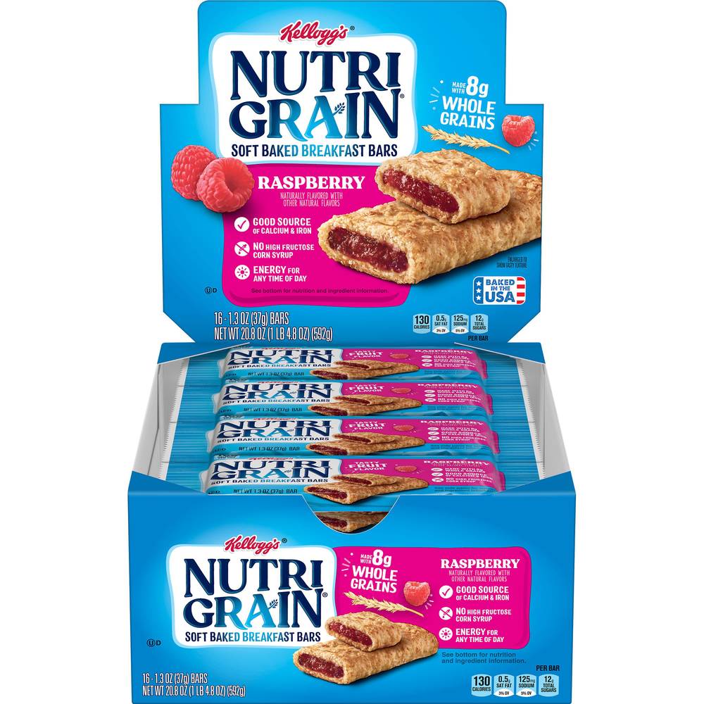 Kellogg'S Raspberry Nutri Grain Cereal Bar (16 ct, 1.3 oz)