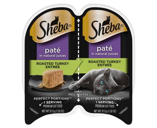 Sheba Perfect Portions Roasted Turkey Entrée Premium Cat Food (2.64 oz, 2 ct)