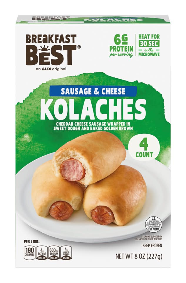 Breakfast Best Sausage & Cheese Kolaches (8 oz, 4 ct)