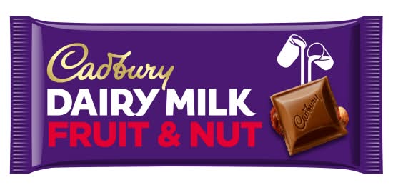 Cadbury Fruit-Nut, Dairy Milk Chocolate Bar (180g)