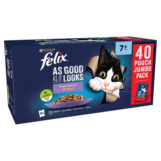 Felix Purina As Good As It Looks Senior Mixed Selection in Jelly Wet Cat Food