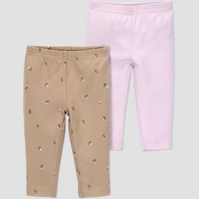 Carter's Just One You® Baby Girls' 2pk Forest Pants - Purple Newborn