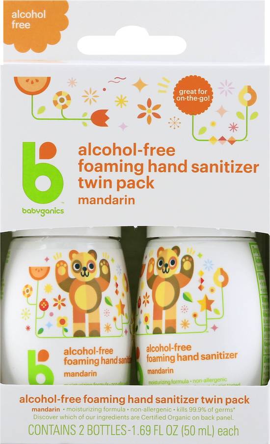 Babyganics Alcohol-Free Mandarin Foaming Hand Sanitizer (2 ct, 1.69 fl oz)