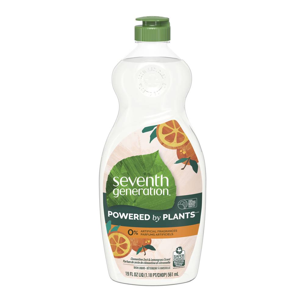 Seventh Generation Clementine Zest & Lemongrass Dish Liquid (19 fl oz)