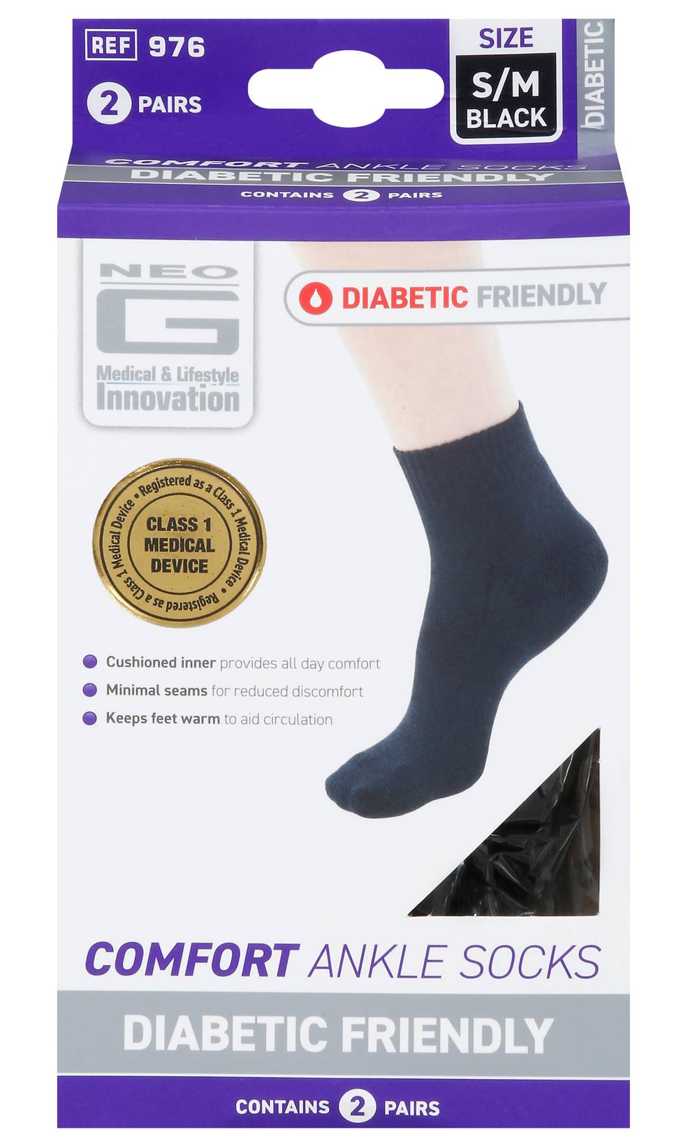 Neo G Diabetic Friendly Comfort Ankle Socks