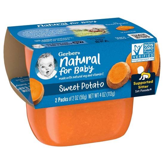 Gerber Supported Sitter 1st Foods Sweet Potato Baby Food (2 ct)