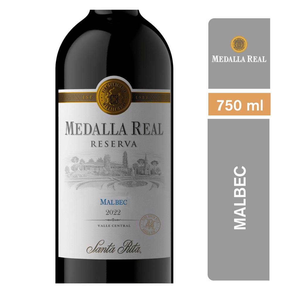 Santa Rita · Vino malbec reserva medalla real (750 ml)