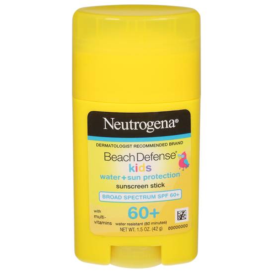 Neutrogena Beach Defense Kids Spf 60+ Water + Sun Protection Sunscreen Stick